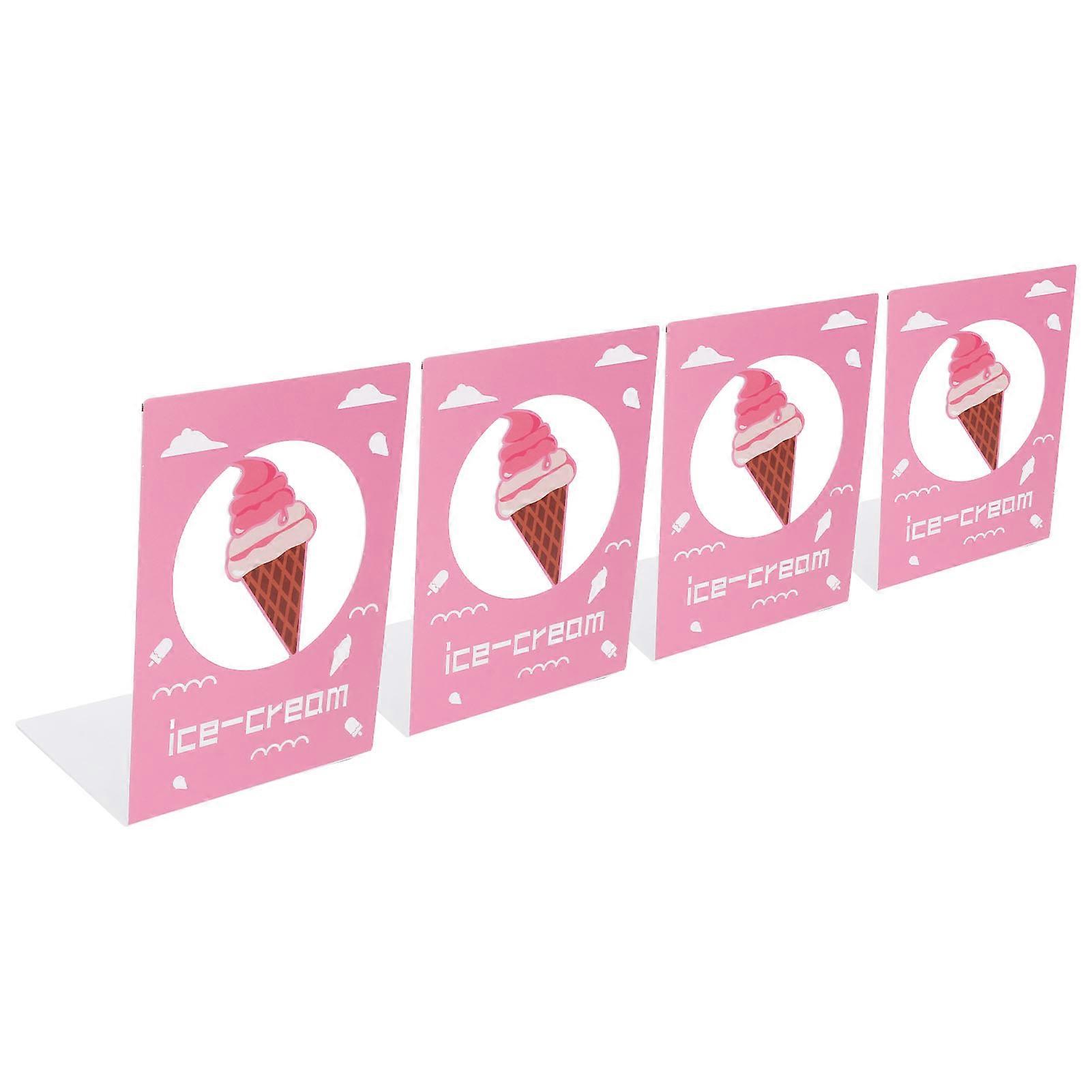 4 PC 금속 북엔드 미끄럼 방지 절묘한 아름다운 독특한 디자인 휴대용 장식 북엔드 데스크탑 북엔드