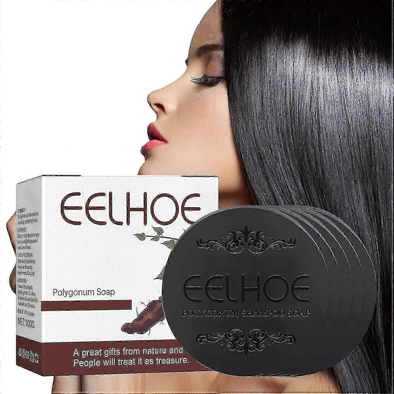 Polygonum Seife Schwarz Dickes Haar Eileiter Multiflora Shampoo Bar Polygonum Extrakt Shampoo Seife Fördert das Haarwachstum