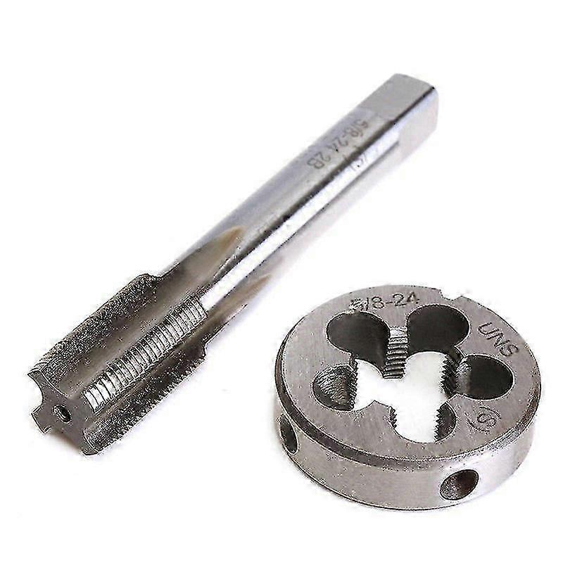 1/2-28 Maschio filettato manuale + Stampo rotondo Utensile di maschiatura a destra. (argento)(2 pezzi), felice Hehe Ma