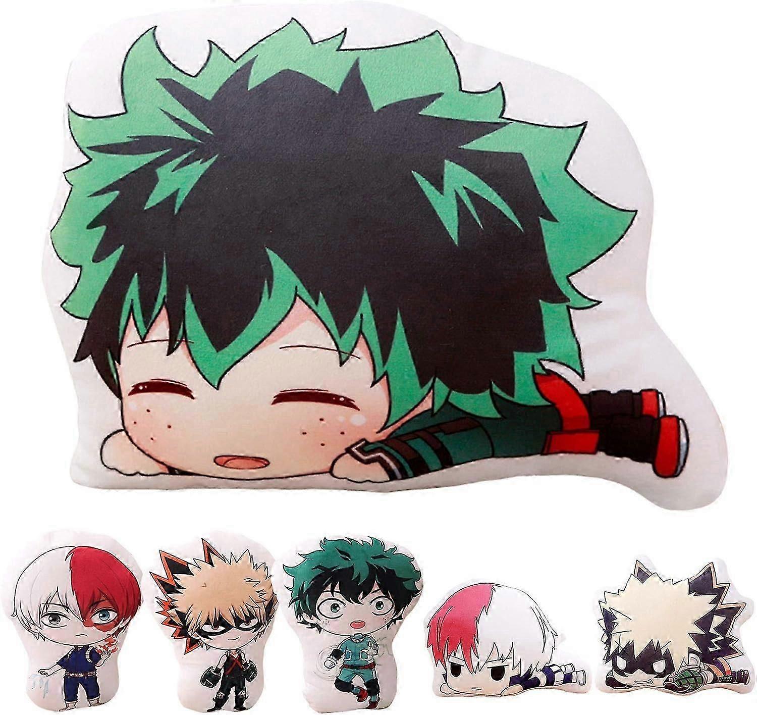 Boku No Hero Academia Plush Toy, 3D Printed Digital Cushion Super Kawaii MHA Anime Character Plush Toy Dolls with Double-Sided Pattern