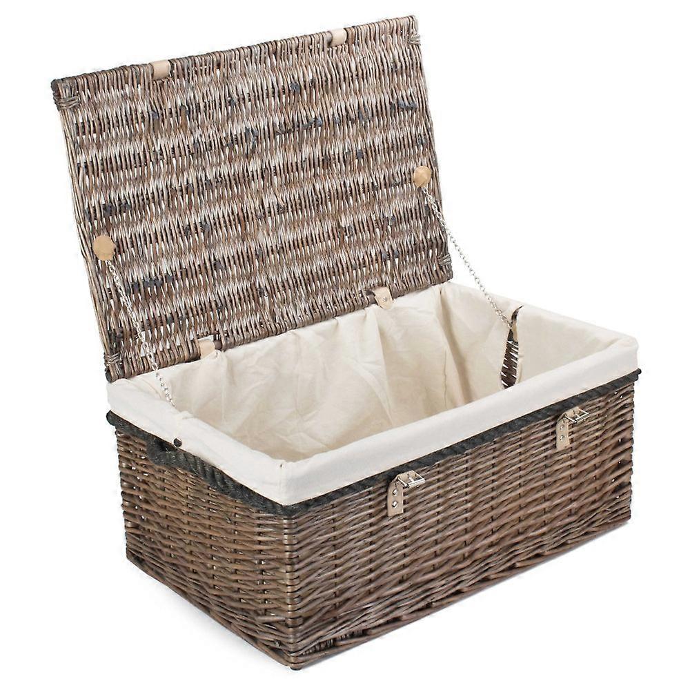62Cm Antique Wash Picnic Basket