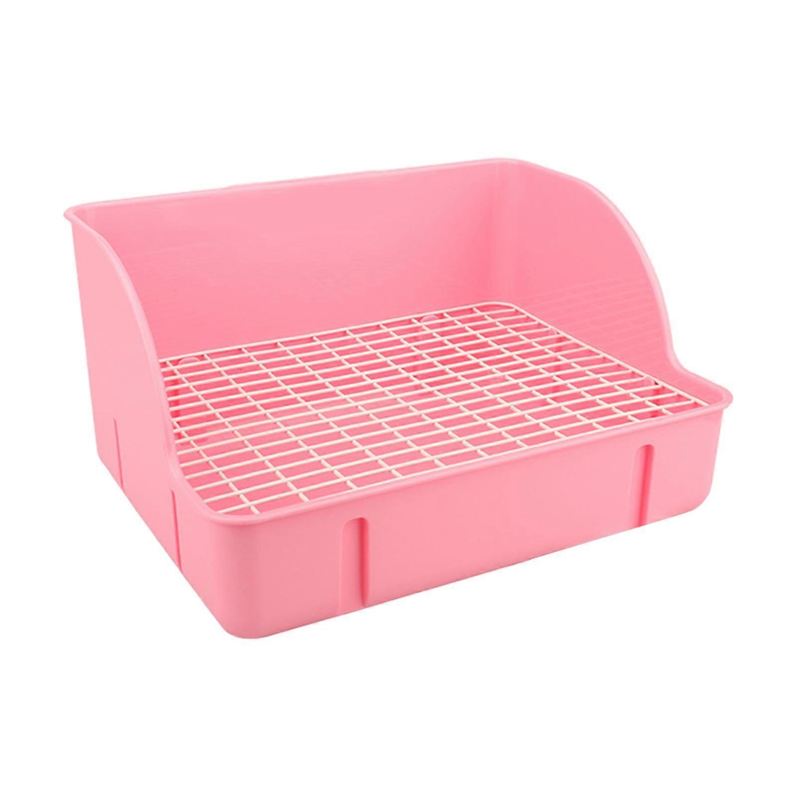 Rabbit Pet Toilet Corner Litter Cage Potty Box Rectangular Plastic Small Animals