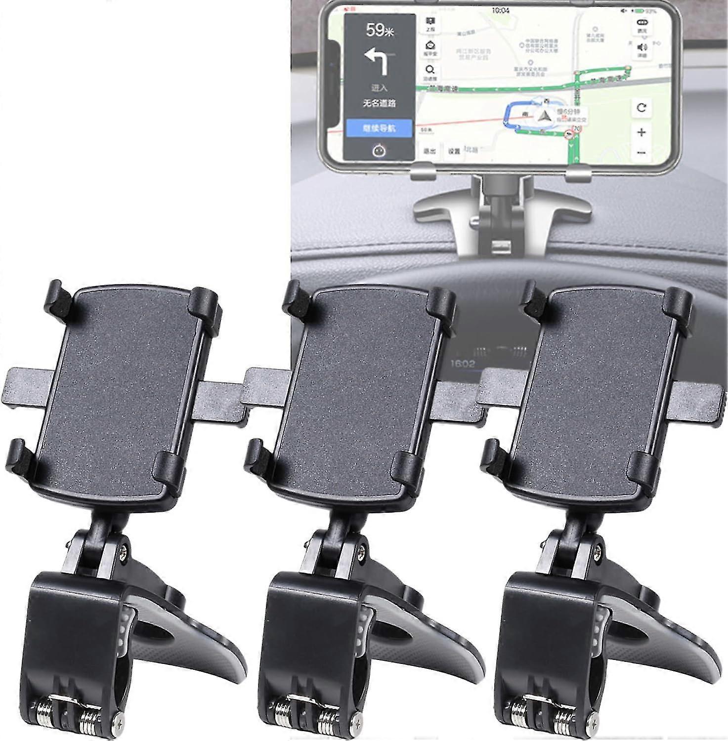 Support de téléphone de voiture universel rotatif à 360 °, support de tableau de bord antidérapant stable pour les appareils de 3 à 7 pouces