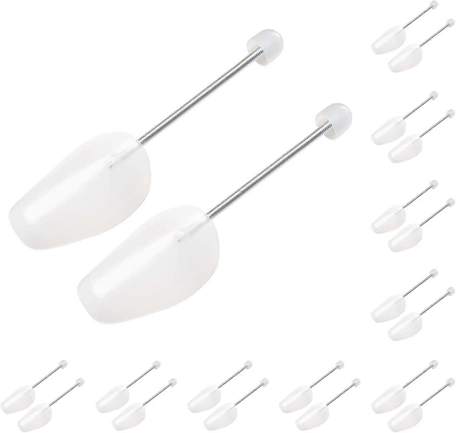 10 Pairs Plastic Shoe Tree Stretcher Shaper for Men (White)