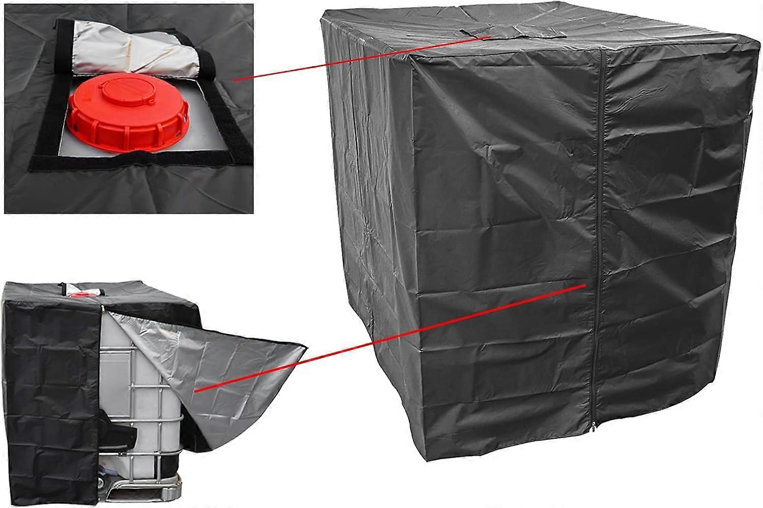 IBC 水箱盖 - 用于 1000 升水箱 - 用于 IBC 水箱,黑色拉链,120×100×116,(水箱 Abdeckung)