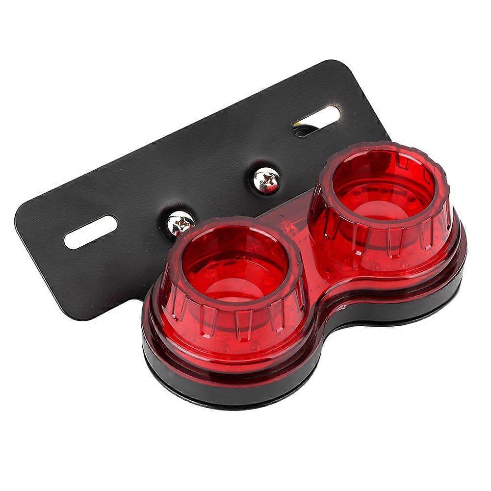 12V Round Motorcycle LED Brake Tail Light Rear Light Universal Modification Accessories