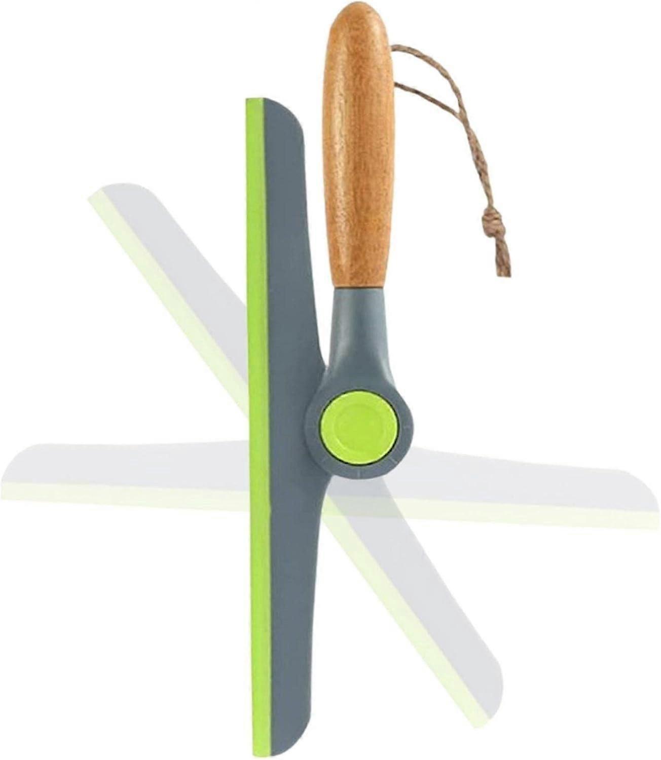 High-Resolution Shower Squeegee - Versatile Tool with Silicone Rubber Blades for Windows and More