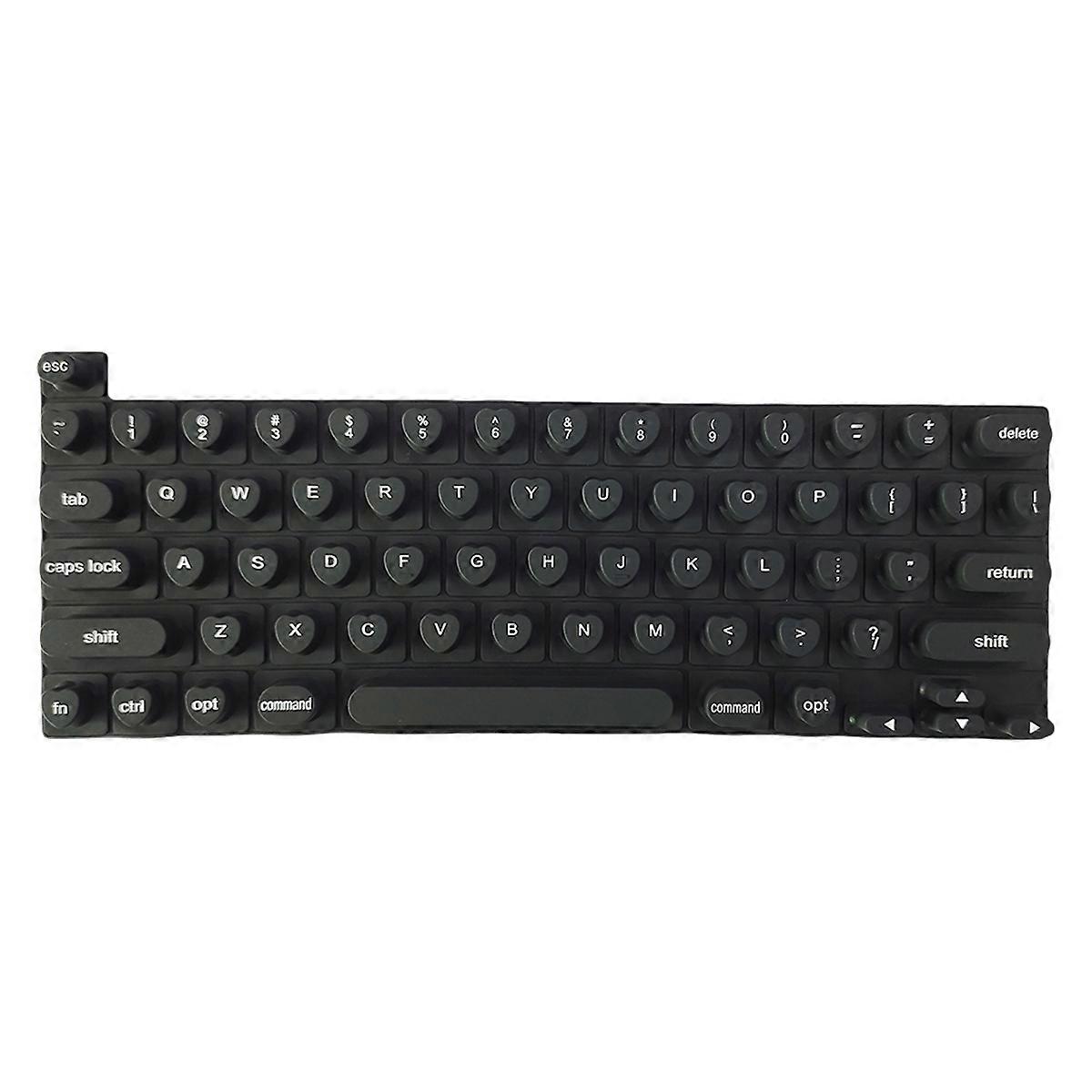 Silicone Keyboard Film Protective Cover Portable Easy Typing Black