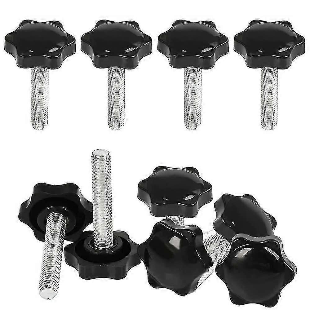 10 Pcs M8x40mm Clamp Knobs Knurled Head Screws,threaded Hand Knob Star Nut Clamp Bolt Thread Clamp Knobs Thread With hwy
