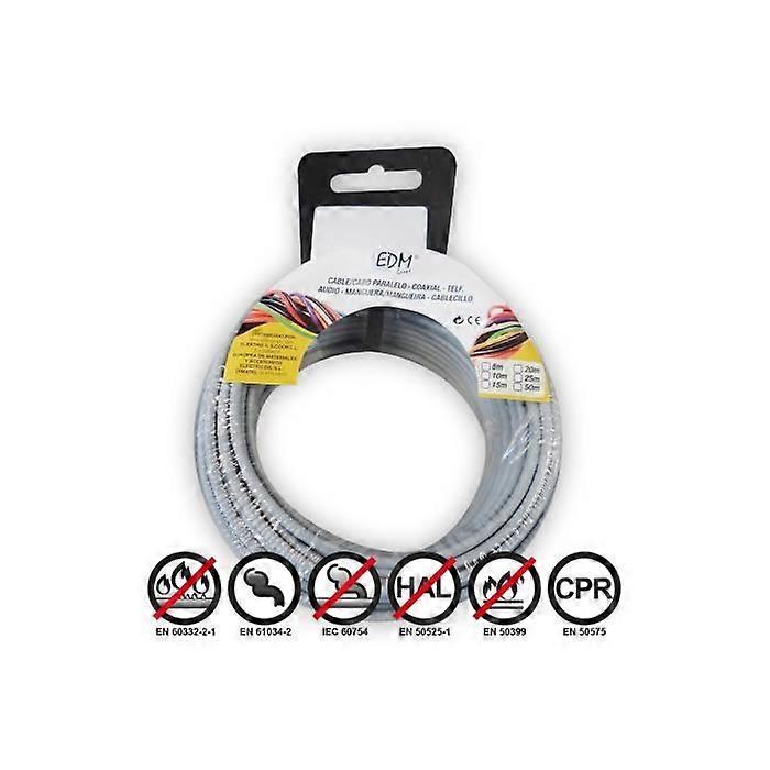 Flexible halogen-free electrical wire 1.5mm GENERIC - 20m spool - Gray