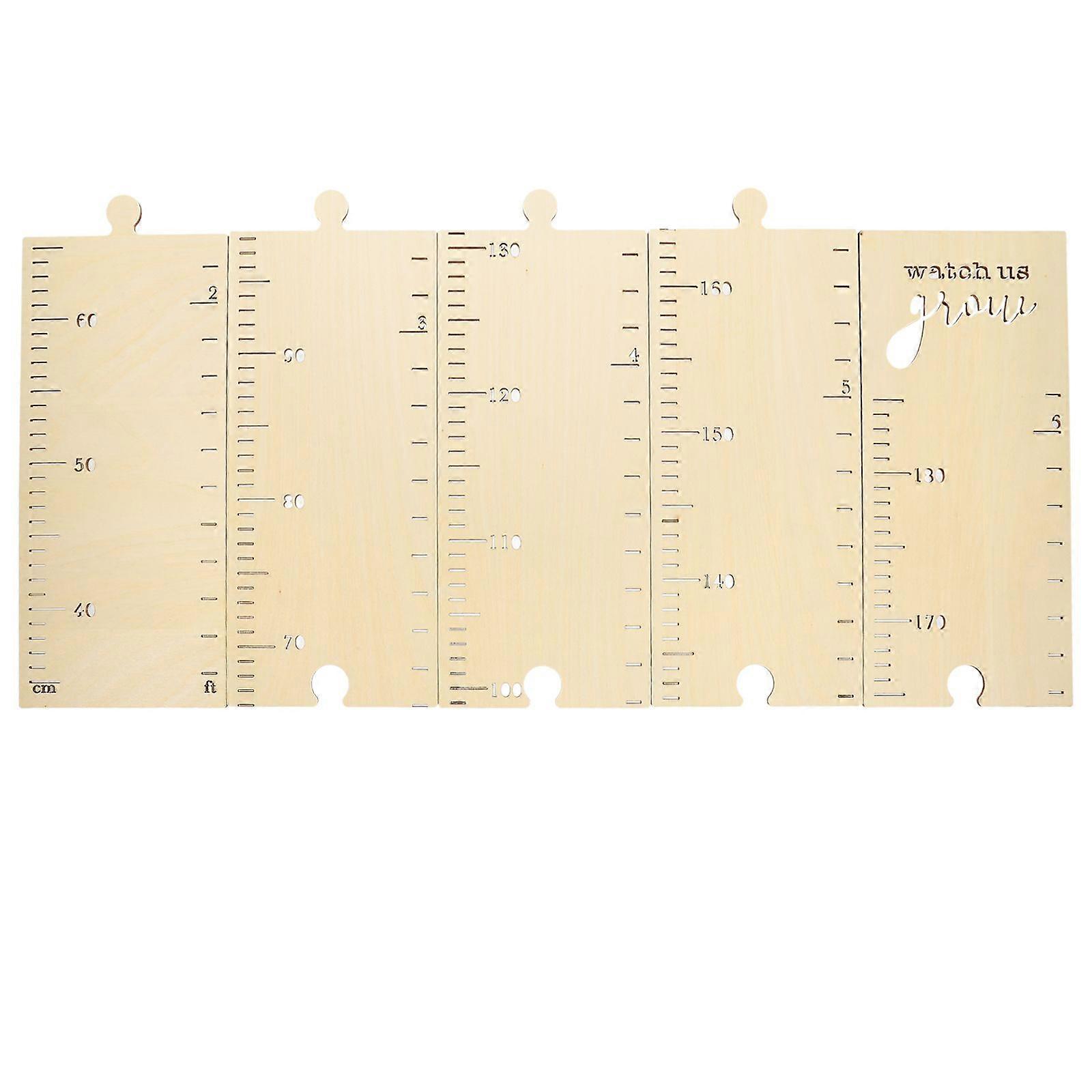 1 set pussel längddiagram trälängddiagram mätdiagram tillväxtdiagram linjal för barn