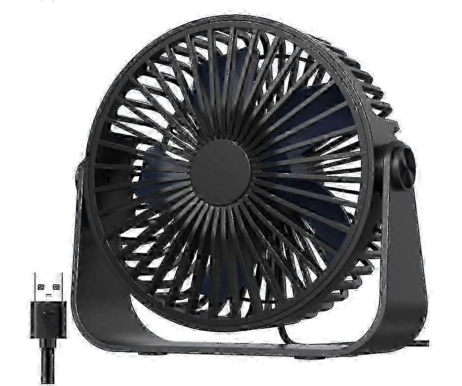 Desk Fan, 360 Rotat Mini Personal Fan, 5.5 Inch Portable Usb Ing Fan ()