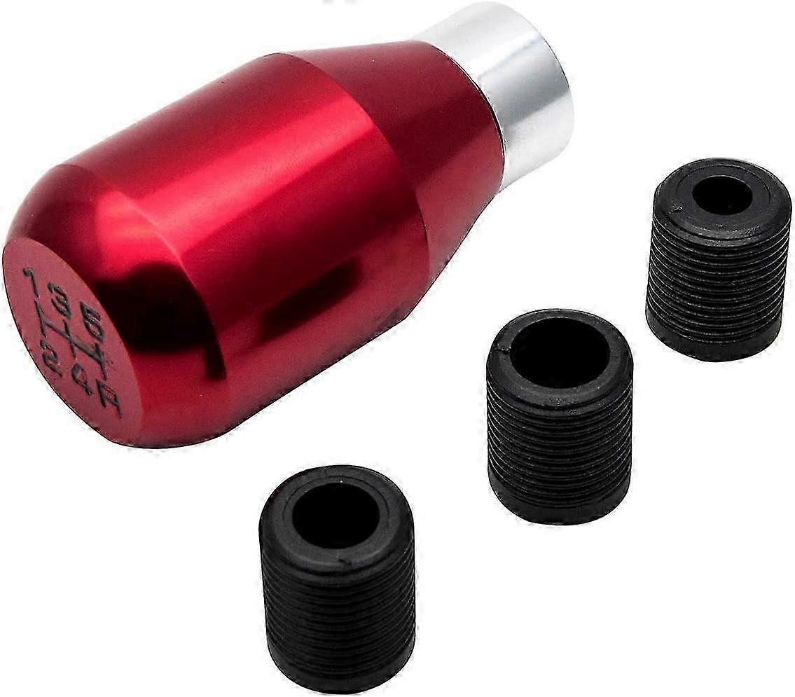 Universal Adapter 5 Speed Manual Metal Chrome Shift Knob Lever Stick Pen Handle Head Car Styling Accessories