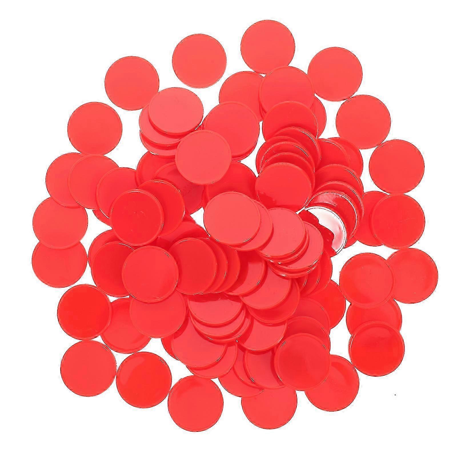 200pcs Plastic Learning Counters Mini Poker Chips Game Tokens Poker Chips Learning Counters Disks Chip For Math Counting Practice Teaching Rewards