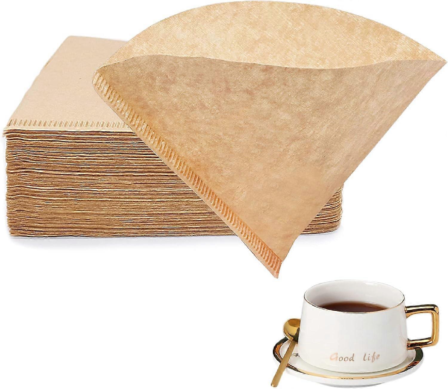 V60 Cone Coffee Filters, Set of 100, Disposable Paper Coffee Filters, Natural Paper Filters for Pour Over Coffee Dripper and Coffee Maker (Natural