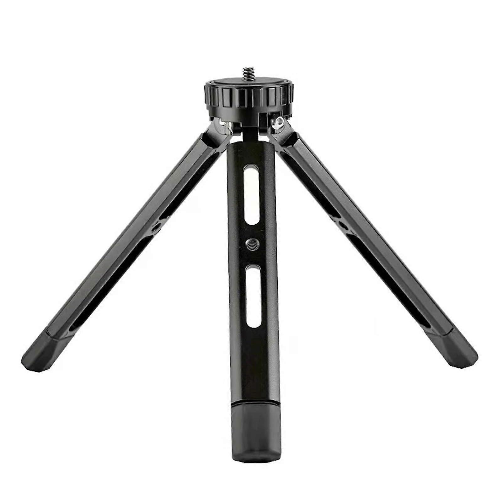 Lightweight Mini Aluminum Alloy Tabletop Tripod for DSLR Cameras, Compact Size, Adjustable Height, Durable Metal Design