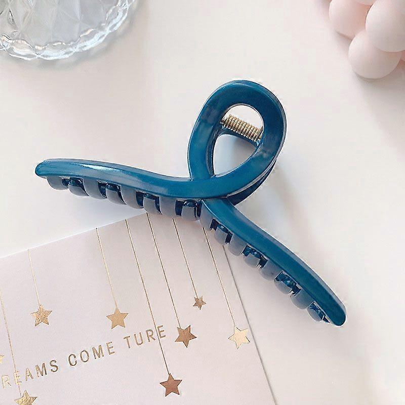 1 glossy cross simple solid color grab clip (clear)