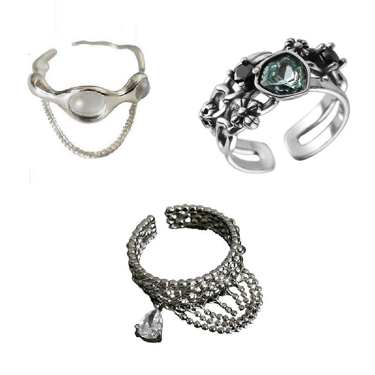 Open Ring Irregular Multi-Line Ring Women'S Ring