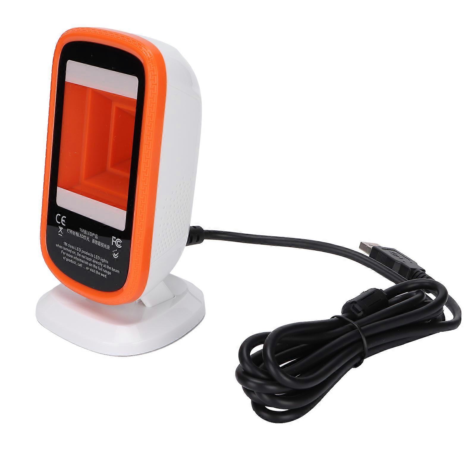 Barcode Scanner Desktop 2D Image CMOS USB Wired Intelligent Automatic Mobile Payment Barcode Scanner