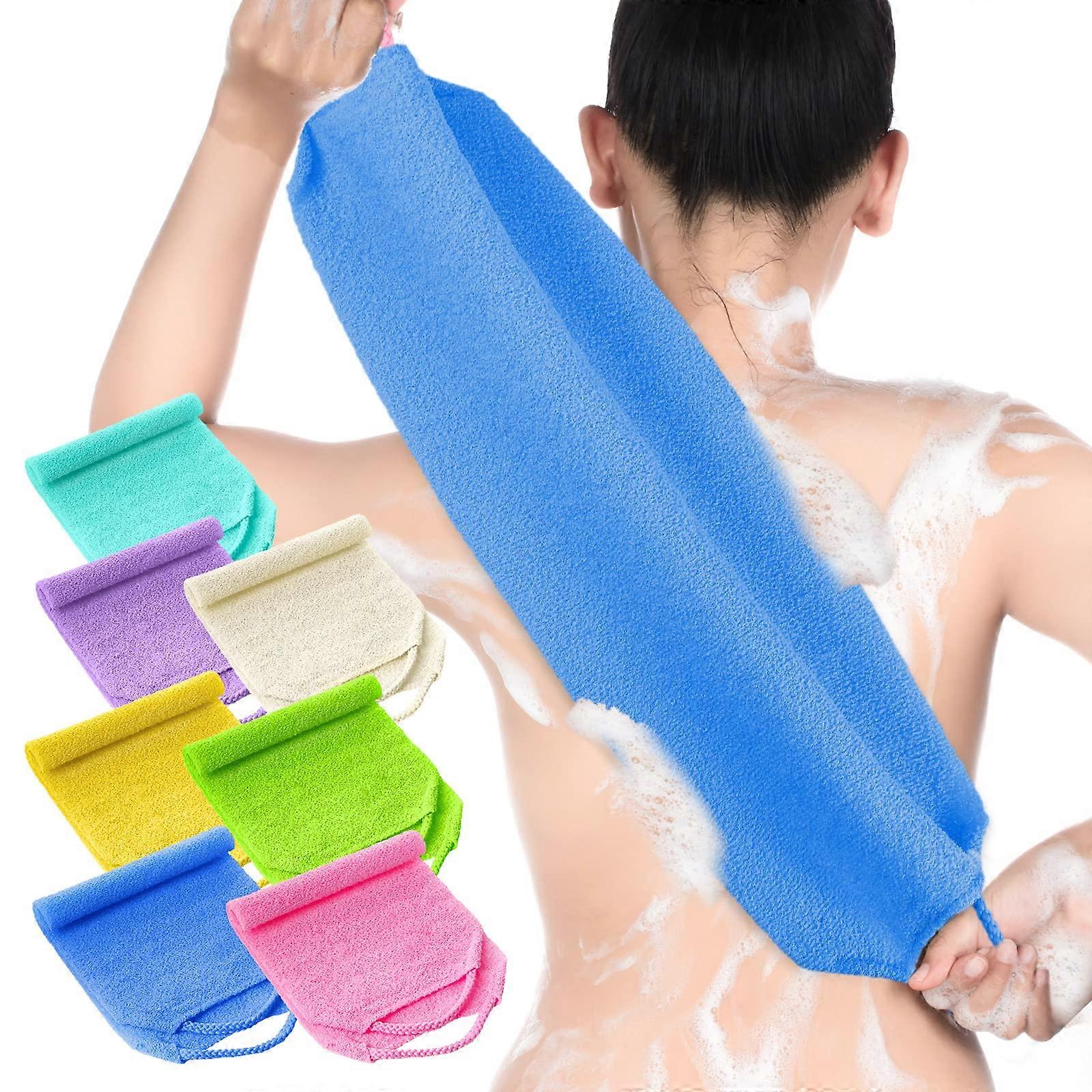 7 pieces of stabbing, destructive handles for shower nylon rear exfoliator rear rondelas can be stretched shrinkable tulling strap