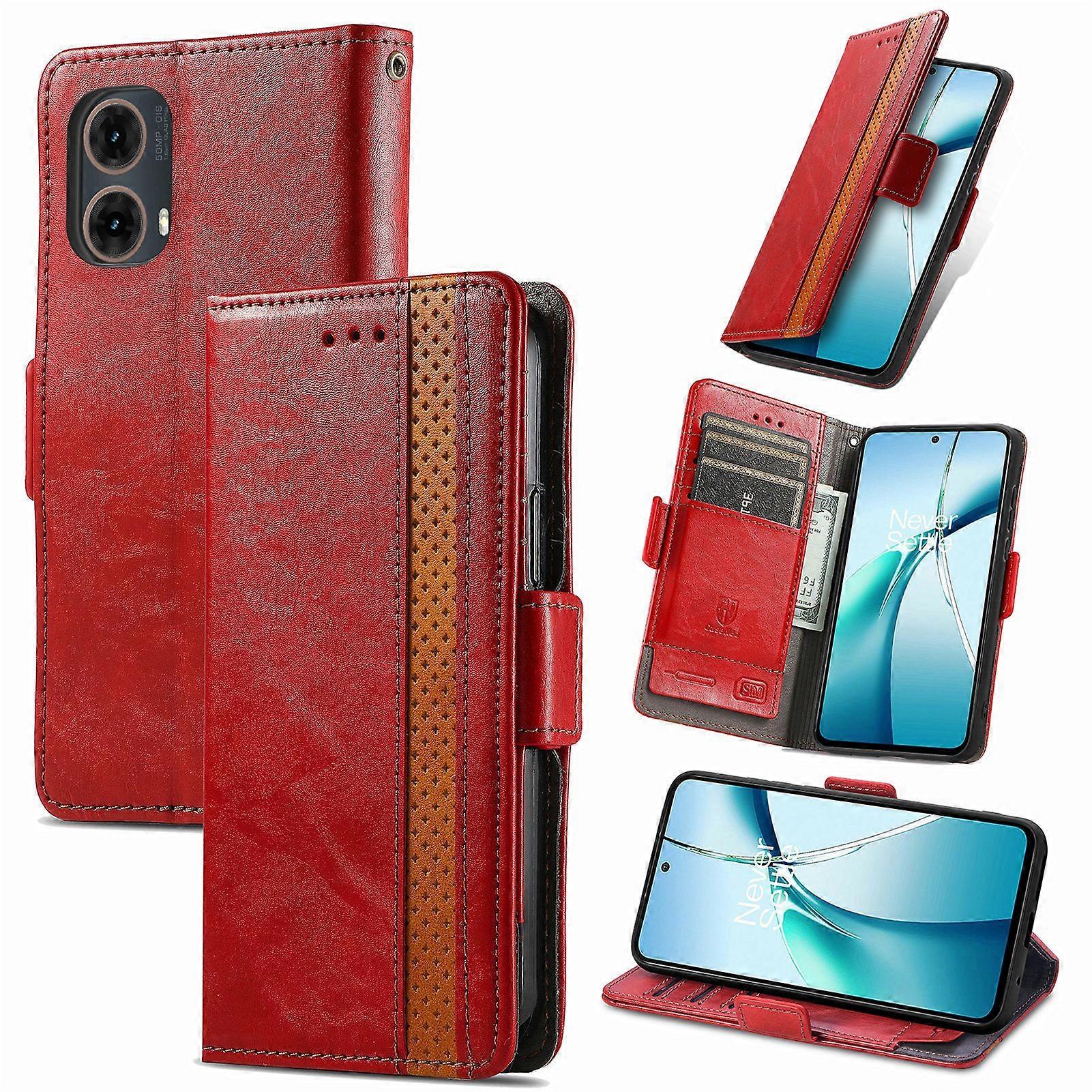 Compatible With Motorola Moto G45 Wallet Case, PU Leather Flip Case with Card Holders RFID Blocking Kickstand Phone Cover