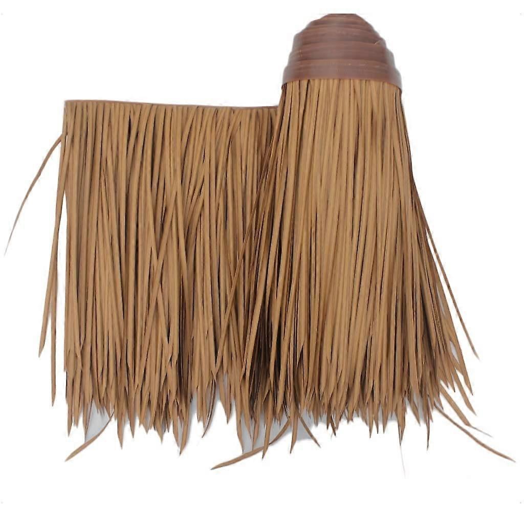 Palm Thatch Roll Fake Thatch Simulation Tile 0.5x1m Yellow PE Plastic for Hawaiian Bar Seaside Decor