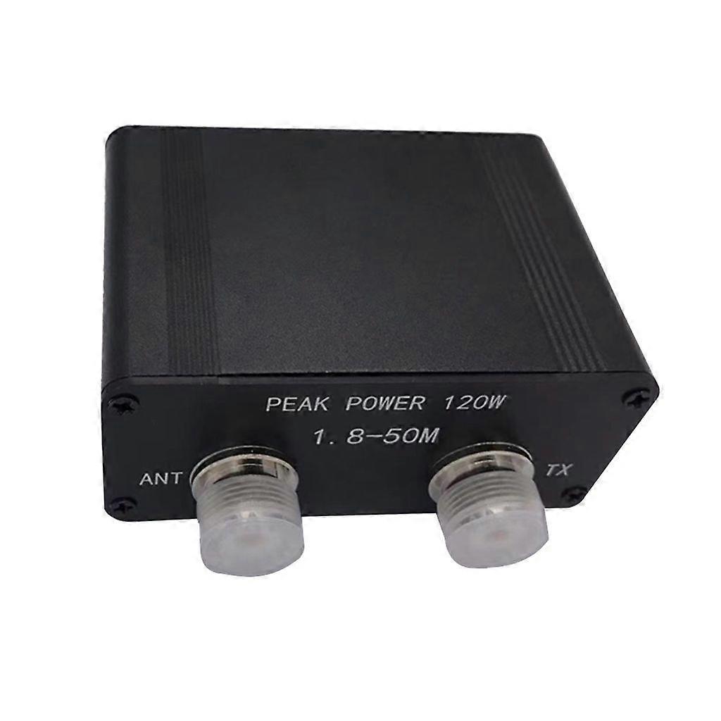 1.8MHz-50MHz 0.5W-120W SWR HF Short Wave Standing Wave Meter SWR and Power Meter + Battery + OLED FM AM CW SSB