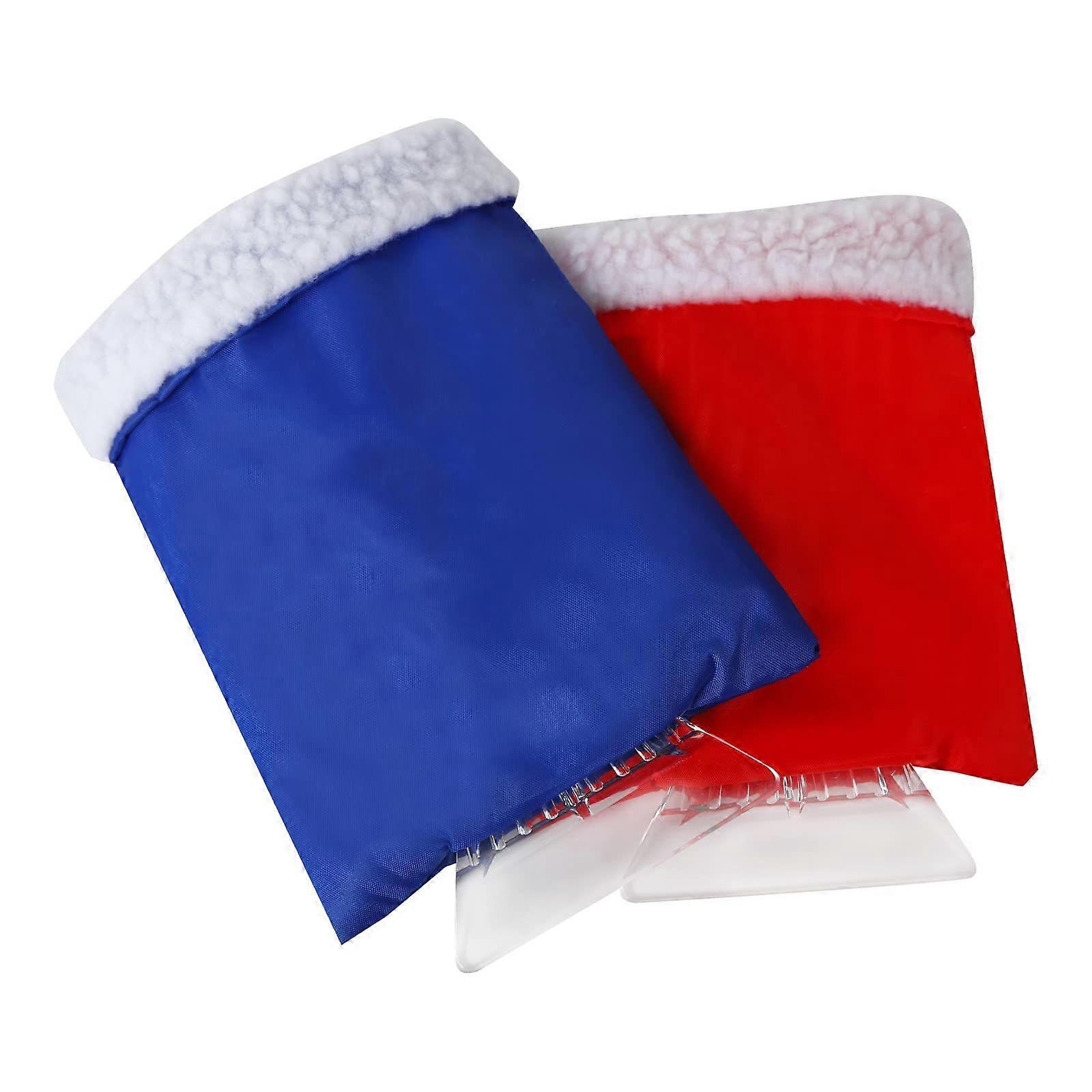 2 PCS Car Ice Scraper, Plastic Car Ice Scraper with Glove, Car Winter Care Windshield Ice Scraper, Ice Scraper Included Car Ice Scraper with Glove