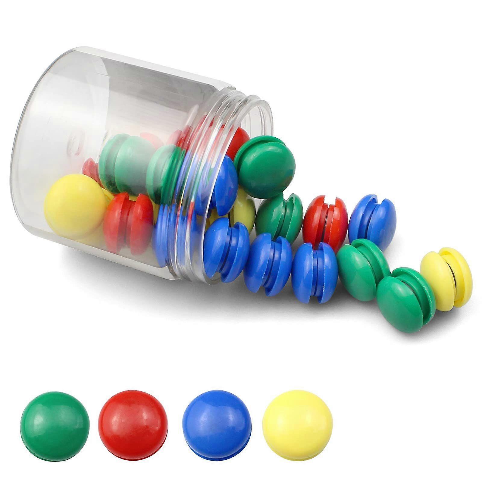 Fridge Magnets 50pcs Colorful Office Magnets, Round Plastic Covered Magnetic Buttons for Small Whiteboard School Office Home (Multicolor)