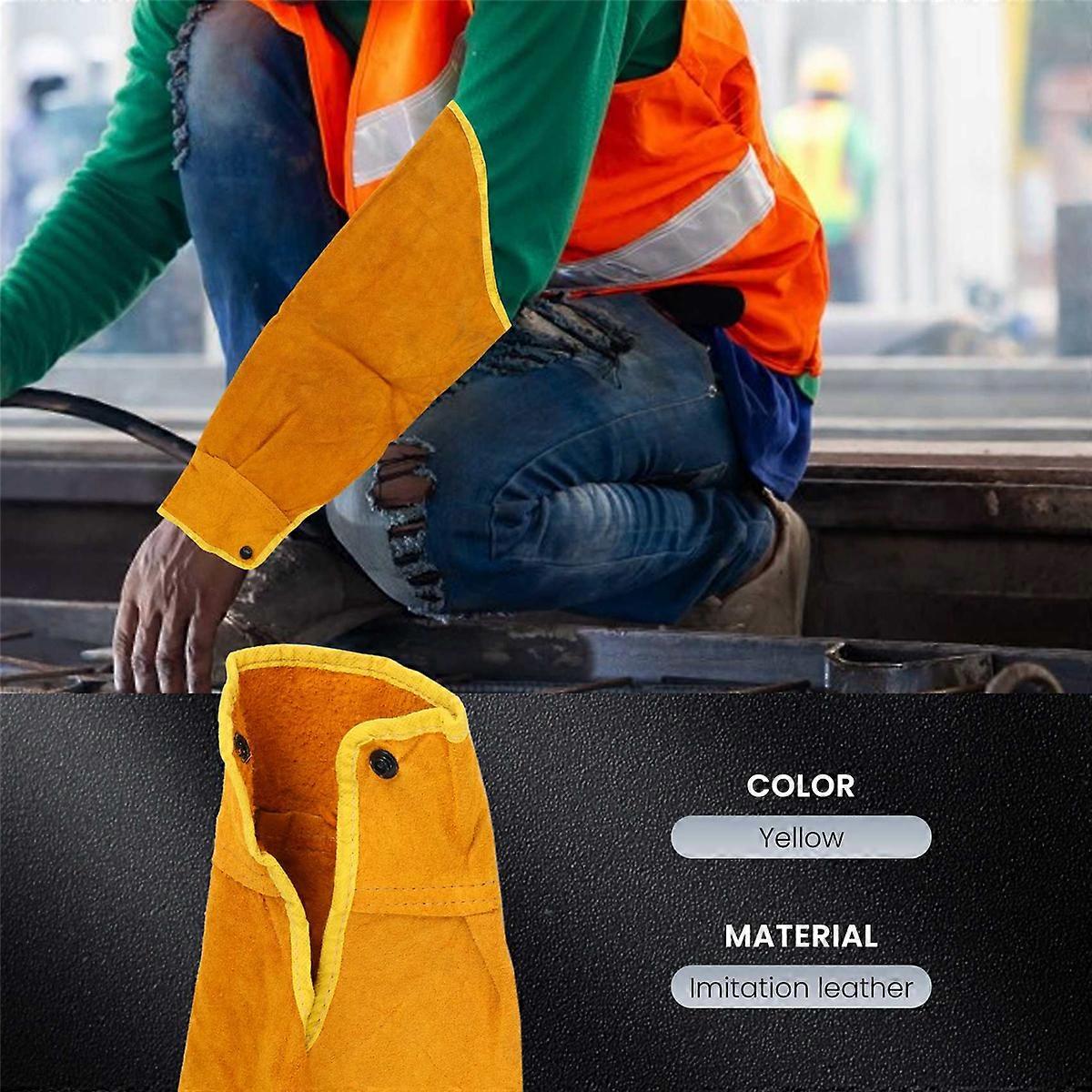 2pcs 21,6 polegadas imitação de couro solda mangas protetora de calor braço ferramenta