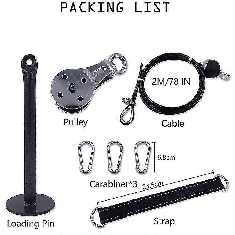 Home Workout Lat Pull Down Cable Pulley Multi Gym Equipment Hanging Strap Home Workout