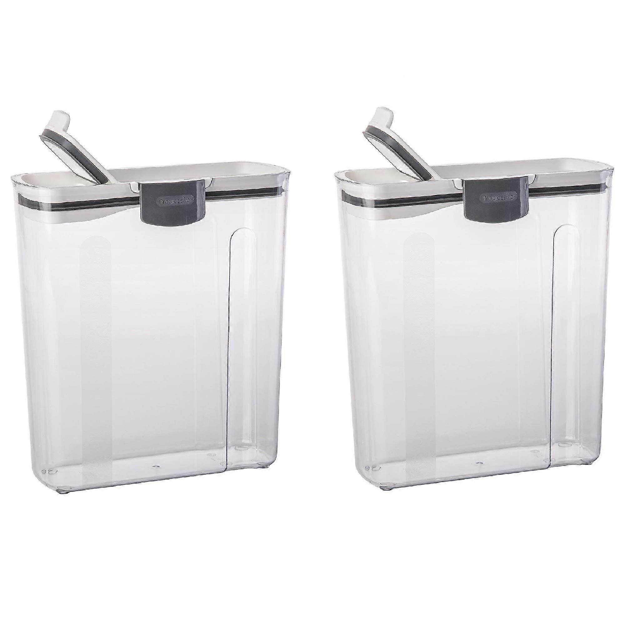 Prepworks ProKeeper 2-Piece Clear Plastic Kitchen Canister Set for Baking and Food Storage, 1.5 Quart and 3 Quart Sizes