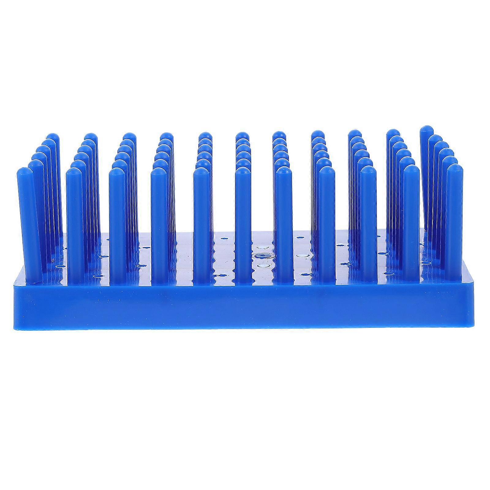 1pc Practical Test Tube Drain Rack Blue Test Tube Rack Test Tube Stand