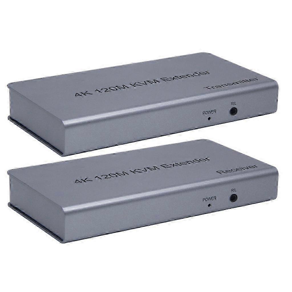 4K Hdmi-compatible Kvm Usb Extender Receiver Over Cat5e/6/7 Up To 120m(394ft)