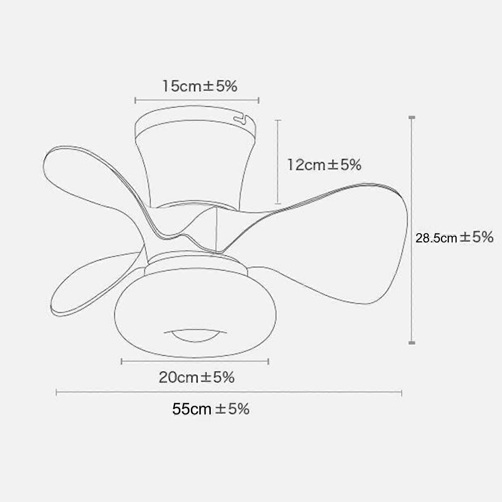 FS0021 AC220V Ceiling Fan with Remote Control Positive Negative Rotation 3-Color Light 6-Speed Wind LED Lighting for Bedroom Living Dining Room