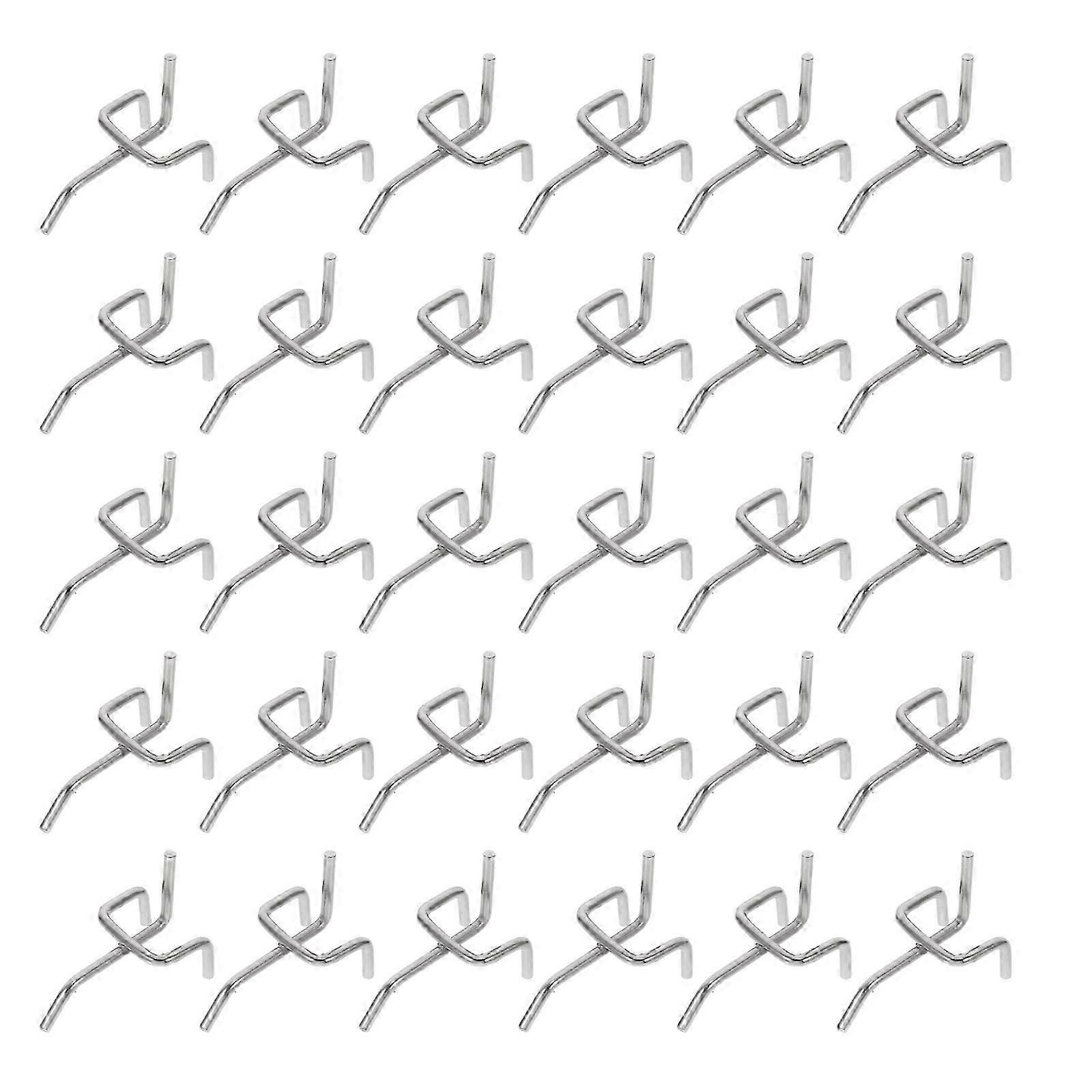 50Pcs Shelf Hook Supermarket Shelves Three Foot Hook Hole Board Hook Three Fork Triangular Hole Board Hook