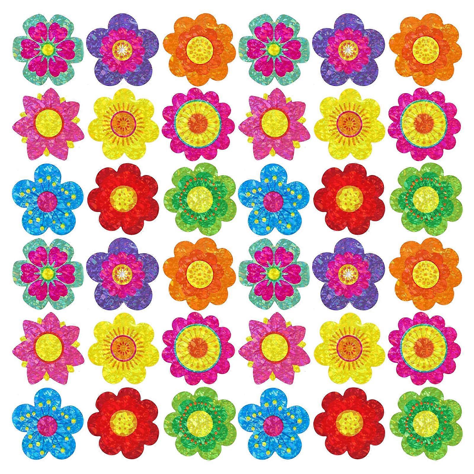 500 قطعة ملصق زهرة متلألئ 25 مم ملصق تغليف لاصق لسكرابوكينج مجلة دفتر التعبئة والتغليف ختم ملصق