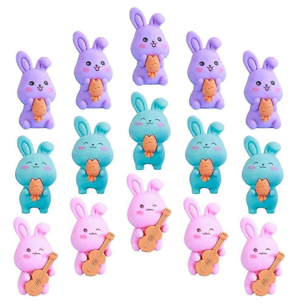 Cute Bunny Design Erasers, Practical for School Use, Reliable Performance
