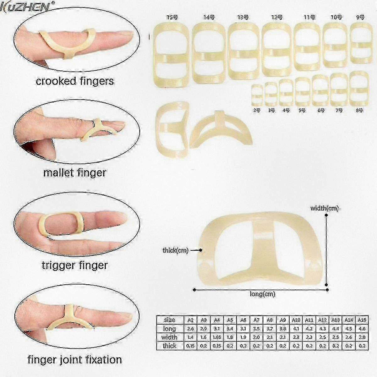 Adjustable 14pcs Finger Splint Stabilizer Ring for Broken Finger Joints Protector, Straightening and Arthritis Support