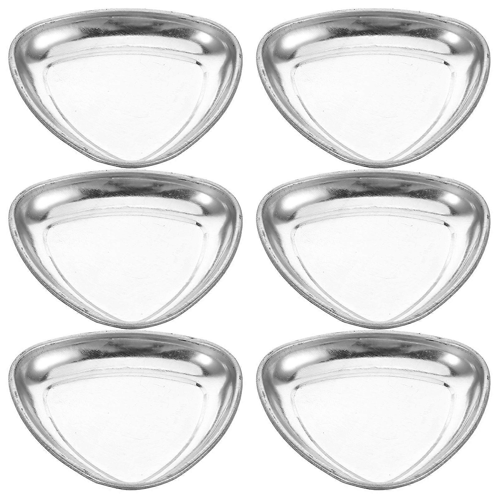 6pcs Metal Small Paint Trays For Model Painting, Round Color Palette For Oil Paint, Reusable Watercolor Tray For Artists, Multi-Function Painting Plat