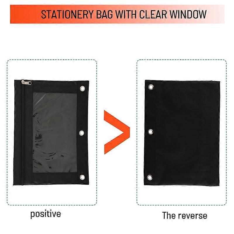 Zippered Binder Fabric Pencil Pouch for School Classroom Organizers