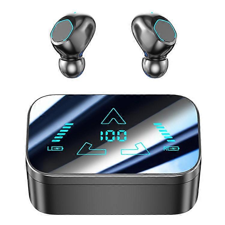 M48 Bluetooth Earphones Noise Reduction Gaming Wireless Earbuds with Digital Display Sliding Charging Case