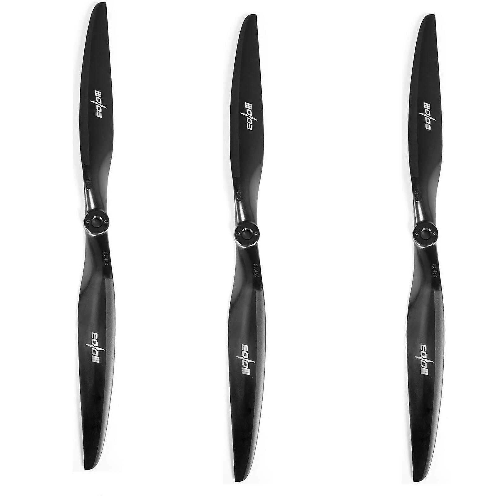 12x6.5 Black Electric Propeller - 3 Pack, Lightweight, Durable, Compatible with Multirotor Drones