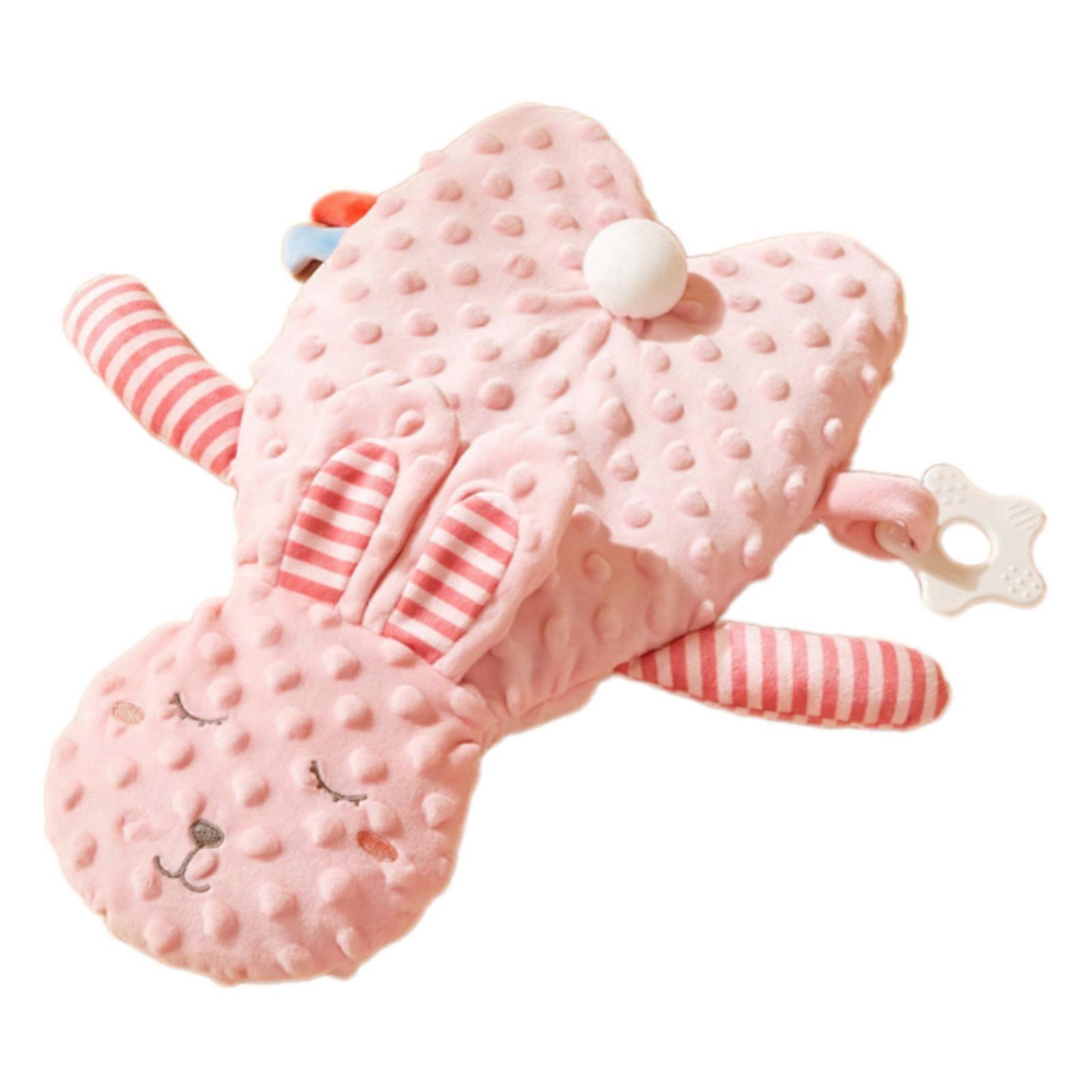Plush Animal Baby Sleep Calming Pillow with Heating Component, Detachable Cover Safe Anti Startle for Newborns