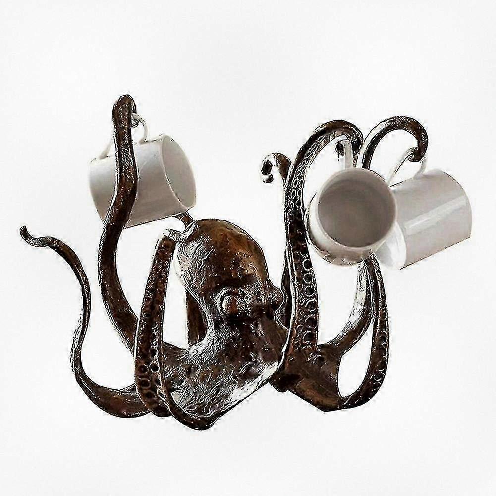 Resin Octopus Statue Ornament Suitable for Coffee Mug Holding and Cup Storage