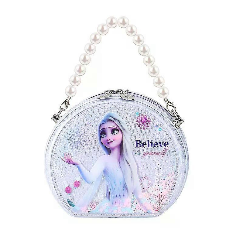 New Frozen 2 Elsa Flowing Sand Lights Up Princess Shoulder Bag Girl Kids Handbag Shopping Bags-E