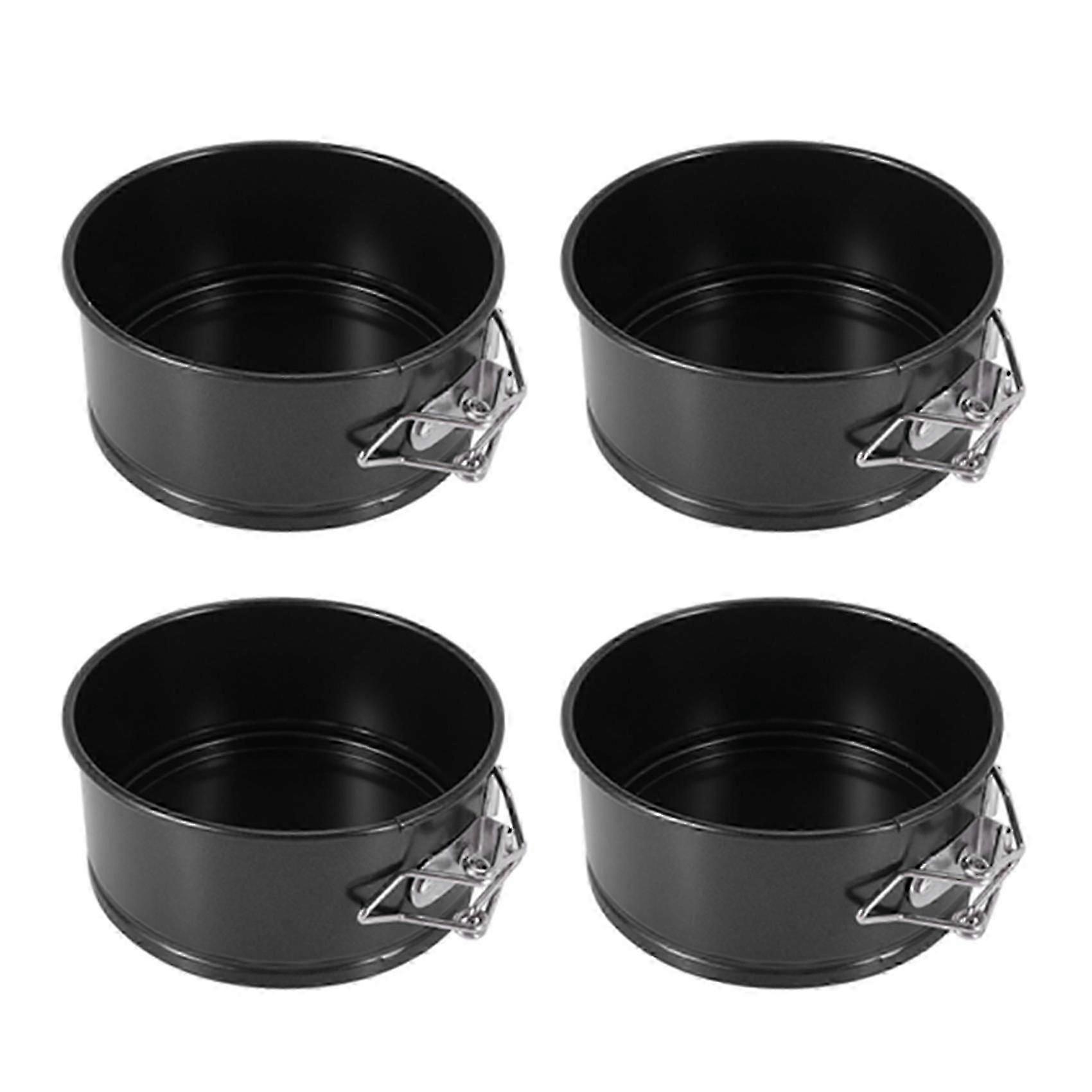 4-Inch Mini Springform Pan Set - 4 Piece Small Nonstick Cheesecake Pan Suitable for Making Mini Cheesecakes and Pizzas