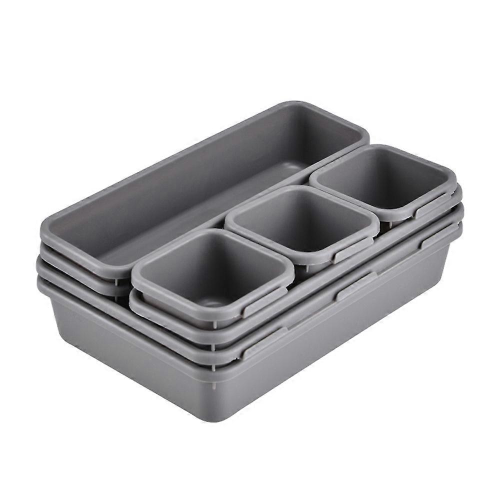 Here's a polished product description for your **8pcs Light Gray Drawer Storage Box Set**:
**8 Piece Light Gray Drawer Storage Box Set –