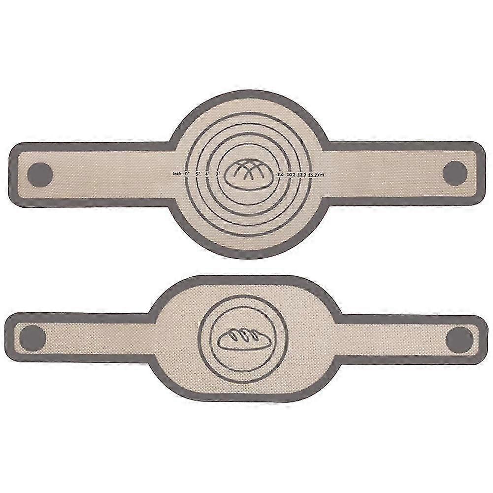 2 stk non-stick nederlandske ovnsbakematter, gjenbrukbare deigoverføringsputer for brød og bakverk, grå 0,4 mm