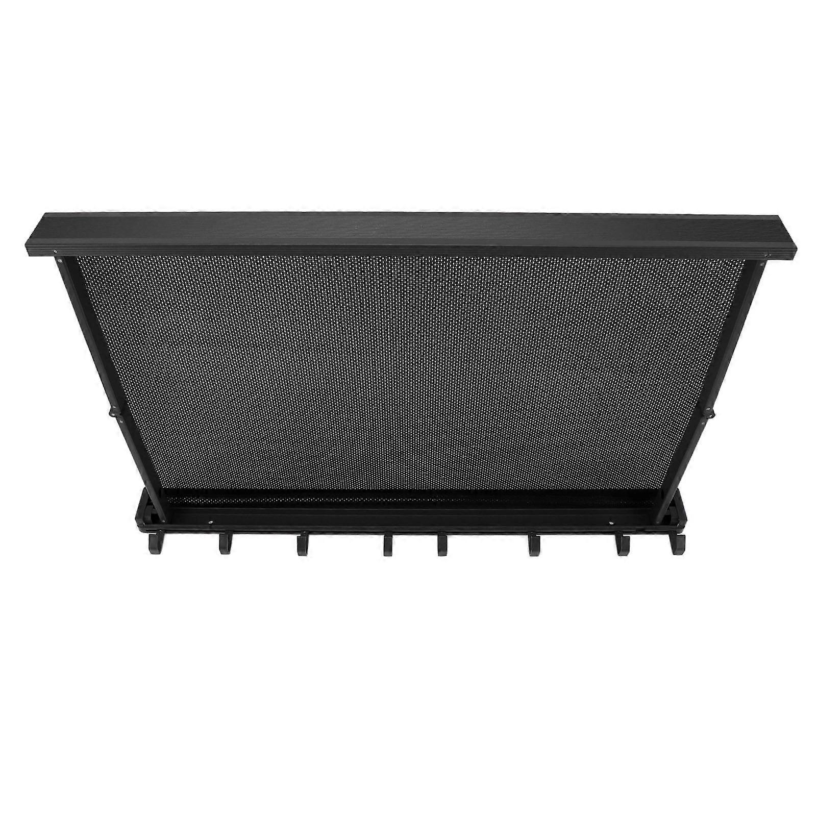 Balcony Clothes Drying Rack Wall Mounted with Mesh Surface Collapsible Drying Rack Retractable Laundry Rack 60cm Black 